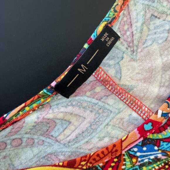 🔥 4 for $20 DEAL 🔥 Boho Mandala Cold Shoulder Dress (M) - Picture 4 of 9